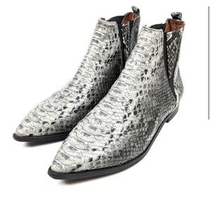 Jeffrey Campbell Harvell Snake Print Bootie